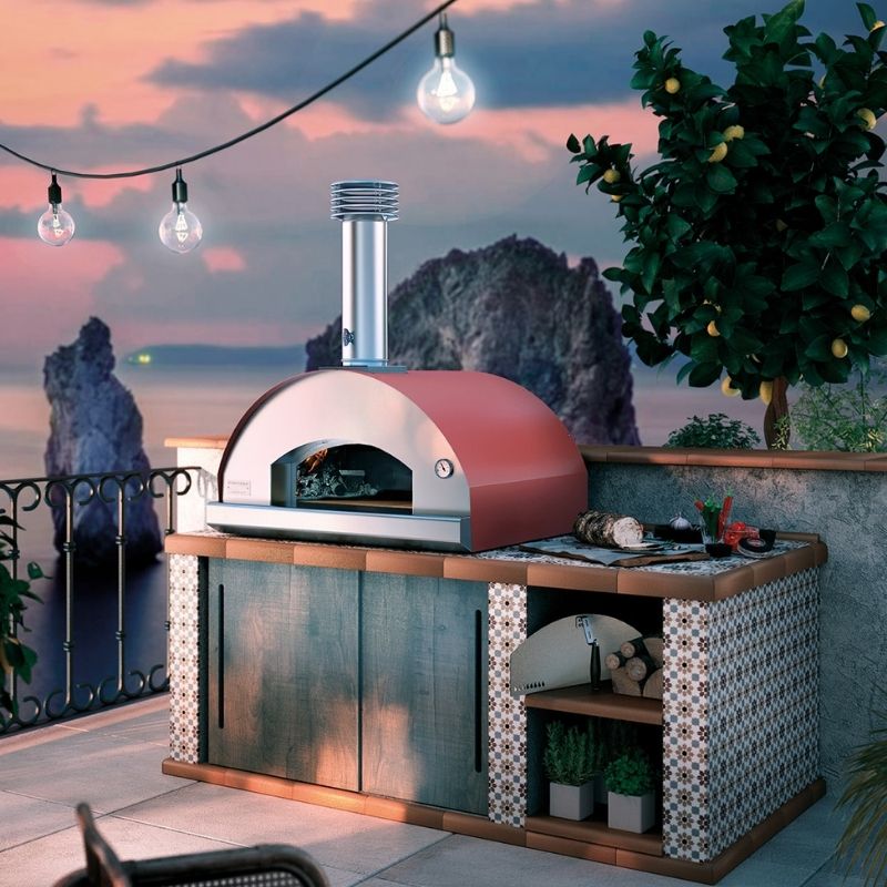 Fontana Marinara Built-in Pizza Oven Rosso