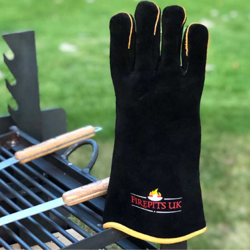 Firepits UK Black Leather Firepit Gloves