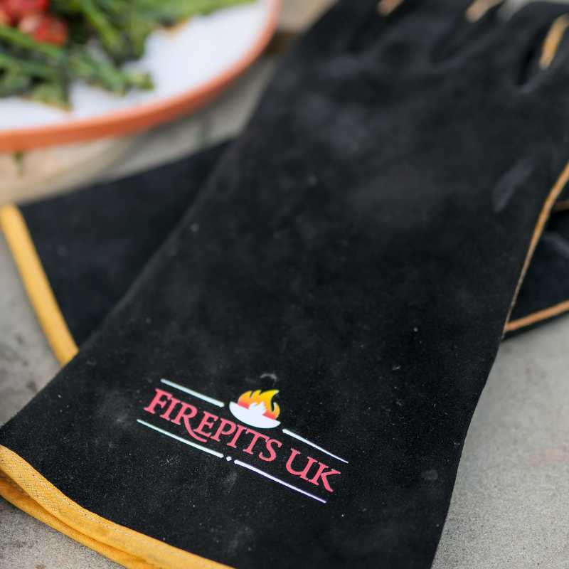 Firepits UK Black Leather Firepit Gloves