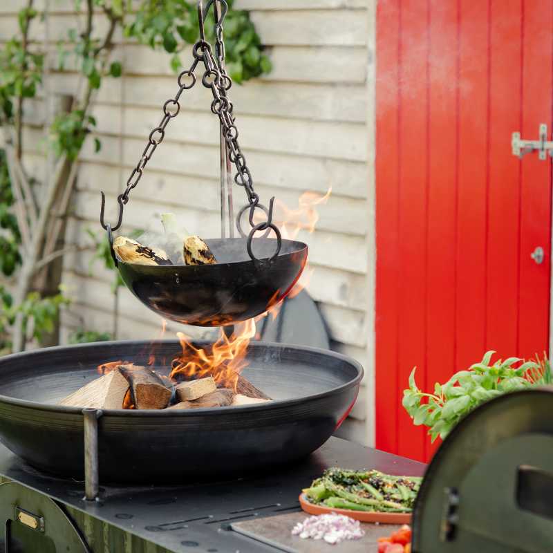 Firepits UK Hanging Cooking Bowl British Steel