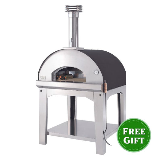 Fontana Marinara Wood Pizza Oven with Trolley Anthracite