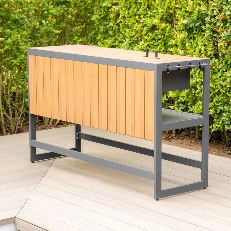 Maze Bali Outdoor Kitchen Bar Unit Grey