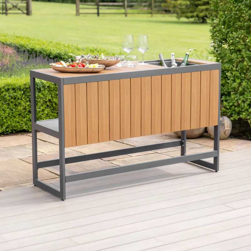 Maze Bali Outdoor Kitchen Bar Unit Grey