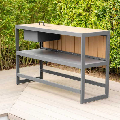 Maze Bali Outdoor Kitchen Bar Unit Grey