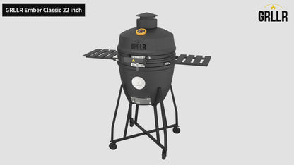 GRLLR Ember Pro Kamado 23 Gloss Black